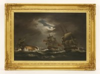 Lot 375 - Thomas Luny (1759-1837)
AN ANGLO-FRENCH NAVAL ENGAGEMENT 
A pair