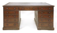 Lot 498 - A George lll mahogany partners' desk