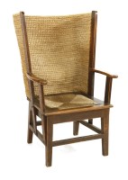 Lot 457 - An oak Orkney chair