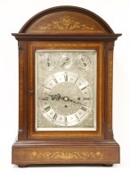 Lot 441 - An Edwardian inlaid mahogany bracket clock