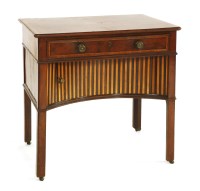 Lot 528 - A George III inlaid mahogany side table