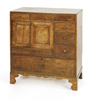 Lot 530 - A burr walnut dwarf cabinet