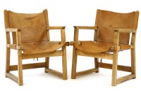 Lot 470 - A pair of beechwood chairs