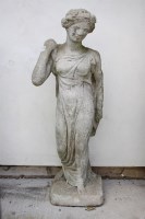 Lot 785 - A composition garden statue of a classical lady in a robe 129cm high
Provenance: Lord Braybrooke