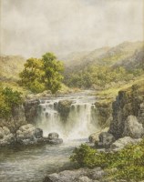 Lot 532 - Charles A Bool (19th/20th century)
AN HIGHLAND RIVER LANDSCAPE WITH A WATERFALL
A pair