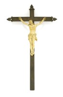 Lot 245 - An ivory crucifix
