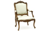 Lot 784 - A French carved and gilded armchair