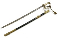 Lot 421 - A RNR officer's sword with shagreen grip