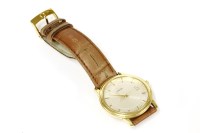 Lot 38 - A gentlemen's 18ct gold Omega automatic strap watch
