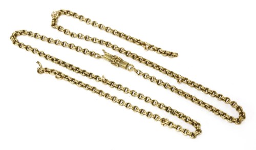 Lot 47 - An Edwardian gold two row belcher chain