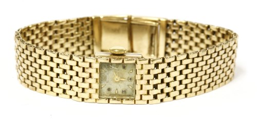 Lot 4 - A 9ct gold ladies Swiss mechanical bracelet watch