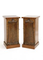 Lot 778 - A pair of mahogany bedside cabinets