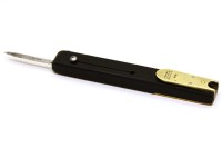 Lot 150 - A Victorian ebony quill pen cutter
