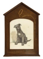 Lot 561 - A Cecil Aldin chromolithograph
A GENTLEMAN OF COLOR
a black terrier dog with a playful look on his face