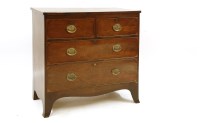 Lot 638 - A 19th century inlaid mahogany chest drawers