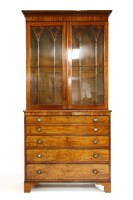 Lot 742 - A large mahogany secretaire bookcase