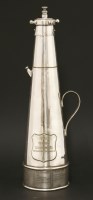 Lot 258 - An Art Deco silver-plated 'The Thirst Extinguisher' cocktail shaker