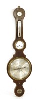 Lot 519 - An inlaid mahogany wheel barometer