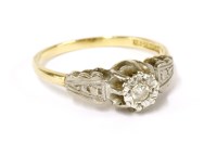 Lot 19 - An Edwardian style gold single stone diamond ring