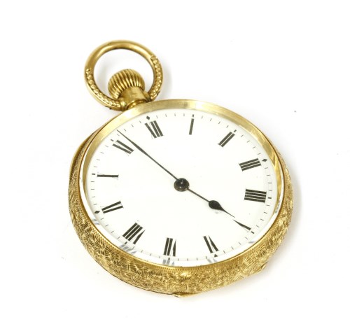 Lot 50 - A Continental gold open face fob watch