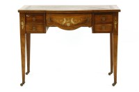 Lot 620 - A late Victorian inlaid rosewood writing table