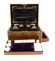 Lot 485 - A Victorian rosewood work box