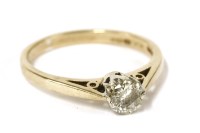 Lot 9 - A 9ct gold single stone diamond ring