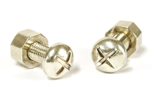 Lot 28 - A pair of Tiffany & Co. sterling silver nut and bolt cufflinks