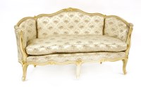 Lot 597 - A gilt framed sofa in the Louis XVI style