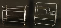 Lot 655 - Two chrome two-tier trolleys