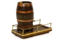 Lot 686 - A coopered oak spirit barrel on stand