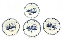 Lot 482 - Four creamware plates