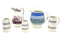 Lot 374 - A large slipware pottery jug