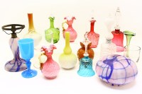Lot 405 - A collection of coloured and cased glassware