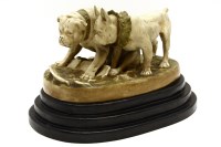 Lot 489 - A Royal Dux group of two bulldogs