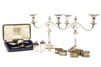 Lot 195 - A cased silver christening set