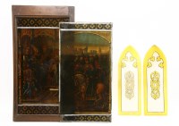 Lot 339 - Two Victorian printed glass panels
