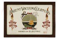 Lot 525 - An advertising panel 'Patent Vacuum Cleaners'