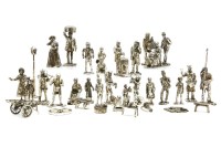 Lot 348 - A quantity of various silvered Dickensian characters