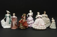 Lot 354 - A collection of porcelain lady figures