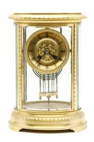 Lot 265 - A 20th century mercury regulator mantel clock