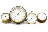 Lot 387 - A French cased aneroid barometer by E Nowozelski