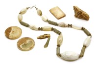 Lot 139 - A Chinese jade necklace