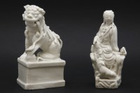 Lot 233 - Two Chinese blanc de chine items