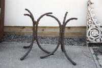 Lot 813 - Two Victorian simulated bamboo cast iron table bases