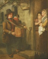 Lot 571 - Circle of William Mulready RA (1786-1863)
THE ORGAN GRINDER
Oil on canvas
41 x 32cm