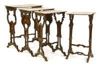 Lot 627 - A late 19th century nest of four tables