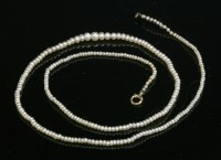 Lot 70A - A single row graduated seed pearl necklace