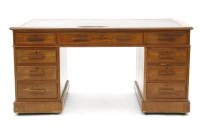 Lot 729 - A mahogany partners desk