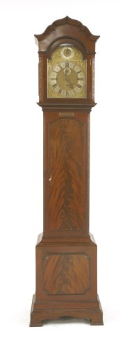 Lot 603 - A mahogany chiming longcase clock
